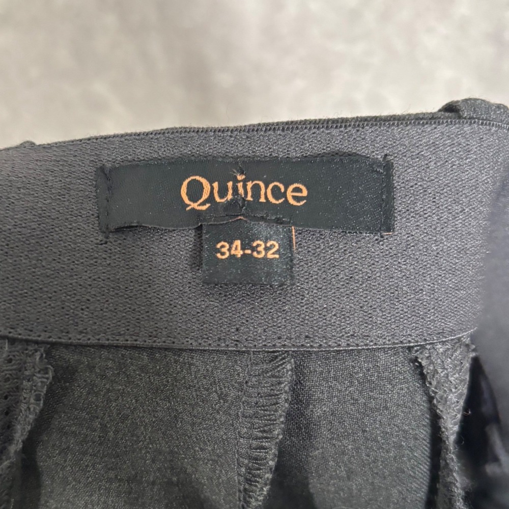 Quince Mens Ultra-Stretch 24/7 Smart Chino Dark Charcoal Gray Pant 34x32 GCGL01 - Picture 3 of 16